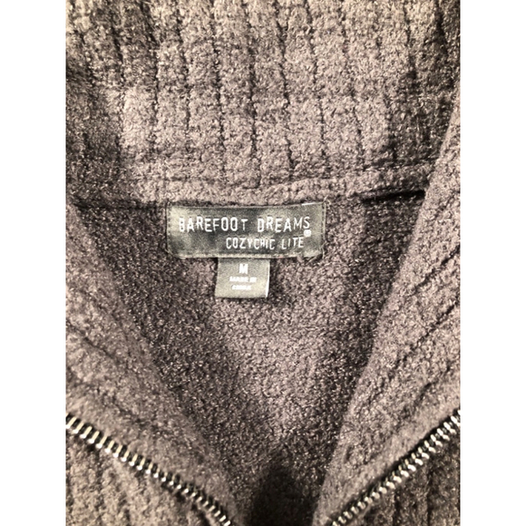 Barefoot Dreams CozyChic Lite Half Zip Tunic Sweater Size M Brown - Picture 2 of 2